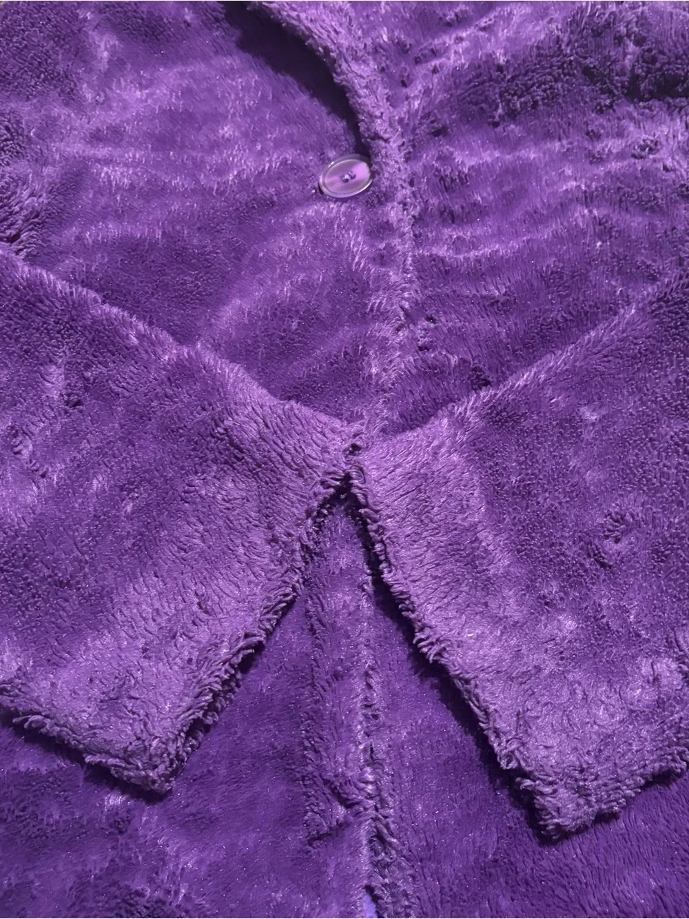 Patagonia Purple Pelage Faux Fur Button-Up Girl’s L (12) Fleece Coat